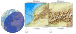 موقعیت رخداد زلزله مراکش